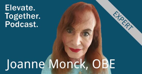 Joanne Monck, OBE podcast banner