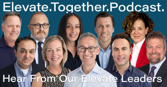 Elevate leaders posing for podcast